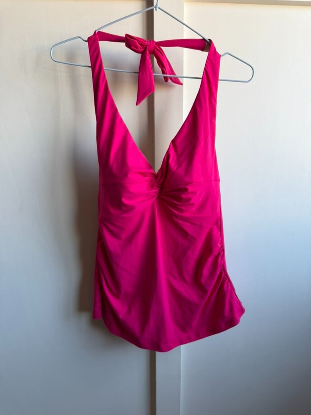 Lands End Halter Top Tankini Pink Sz 8